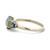 14K White Gold Natural Star Sapphire with Sapphire Accents Ring Size 7.75