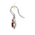 14K White Gold 2.34ct Malawi Garnet Square Surrounded with .07tw Diamond Squares Flower Dangle Hook Earrings