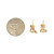 14K Gold 1.23ct Zircon Circle with .02tw Diamond Dangle Circle Post Earrings