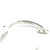 14K White Gold 2.45ct Garnet Rectangles with 1/5tw Diamond Lever Back Lock Dangle Earrings