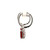 14K White Gold 2.45ct Garnet Rectangles with 1/5tw Diamond Lever Back Lock Dangle Earrings