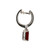 14K White Gold 2.45ct Garnet Rectangles with 1/5tw Diamond Lever Back Lock Dangle Earrings