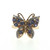 Sterling Silver Gold Tone Tanzanite Butterfly Cluster With CZ Accents Statement Ring Size 11