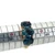 D'Joy Sterling Silver Gold Tone Topaz Three Oval Cut With CZ Accents Statement Ring Size 9