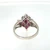 Avon Sterling Silver Rhodalite Garnet Marquee Cut Cluster Ring Size 11