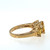 Sterling Silver Gold Tone Yellow CZ Three Stone Cluster Ring Size 7