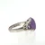 Sterling Silver Purple Quarts Oval Cut Semi Bezel Set With Amethyst Accents Statement Ring Size 6