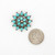 Vintage Zuni Sterling Silver Turquoise Starburst Pendant Brooch