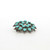 Vintage Zuni Sterling Silver Turquoise Starburst Pendant Brooch