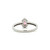 10K White Gold Pink Topaz Teardrop with Surrounding Diamonds Ring Size 6.75
