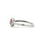 10K White Gold Pink Topaz Teardrop with Surrounding Diamonds Ring Size 6.75