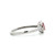 10K White Gold Pink Topaz Teardrop with Surrounding Diamonds Ring Size 6.75