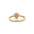 10K Gold Pink Topaz Flower Surrounded with Diamonds Ring Size 6.5