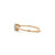 10K Gold Blue Topaz Square with Circle Bilateral Diamonds Ring Size 7