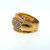 Sterling Silver Gold Tone Purple Gemstone Cluster Ring Size 6