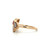10K Gold Ruby Leaf with Multi-Diamond Leaves Ring Size 7.25