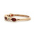 10K Gold Alternating Ruby Leaf and Diamond Leaf Ring Size 7