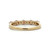 10K Gold Alternating Light Ruby Circle and Diamond Circle Ring Size 7