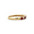 10K Gold Alternating Ruby Circle and Diamond Circle Ring Size 7.25