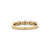10K Gold Alternating Ruby Circle and Diamond Circle Ring Size 7.25