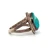 Sterling Silver Turquoise with Twisted Wire Setting Split Shank Band Ring Size 6.5