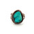 Sterling Silver Turquoise with Twisted Wire Setting Split Shank Band Ring Size 6.5