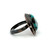 Sterling Silver Turquoise with Leaf Accent Southwest Ring Size 4.75