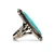 Sterling Silver Oval Turquoise with Tear Drop Setting Southwest Ring Size 6