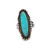 Sterling Silver Oval Turquoise with Tear Drop Setting Southwest Ring Size 6
