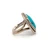 Sterling Silver Turquoise with Twisted Rope Setting Southwest Ring Size 6