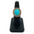 Sterling Silver Turquoise with Twisted Rope Setting Southwest Ring Size 6