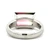 Platinum 5.20ct Rectangle Solitaire Watermelon Tourmaline Ring Size 6