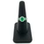 18K White Gold Oval Emerald with Two Emerald Accents and a Diamond Halo Ring Size 6.75