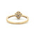 10K Gold Sapphire Flower and Surrounding Diamonds Ring Size 6.5