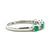 10K White Gold Alternating Emerald Circle and Diamond Circle Ring Size 7