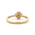 10K Gold Orange Citrine Flower and Surrounding Diamond Ring Size 6.75