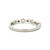 10K White Gold Alternating Yellow Citrine Leaves and Diamond Bezels Band Ring Size 7.5