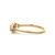 10K Gold Yellow Citrine Teardrop with Bilateral Diamond 3-Bezel Triangles Ring Size 6.5