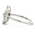 14K White Gold 0.31ct Round Sapphire with 1/8cttw Diamonds Shield Ring Size 6.75