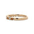 10K Gold Alternating Orange Citrine Bezels with Diamond Bezels Ornate Ring Size 7