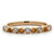 10K Gold Alternating Orange Citrine Bezels with Diamond Bezels Ornate Ring Size 7
