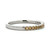 10K White Gold Yellow Citrine Bezels Band Ring Size 7.5