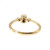 10K Gold Rectangle Bezel-Set Cushion-Cut Diamonds Flanked by 2 Round Side Diamonds Ring Size 6.5
