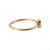 10K Gold Rectangle Bezel-Set Cushion-Cut Diamonds Flanked by 2 Round Side Diamonds Ring Size 6.5