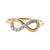 14K Gold 11B 1/10tw Diamond Infinity Ring Size 5