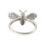 14K White Gold .35tw Diamond Winged Bumble Bee Ring Size 7