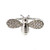 14K White Gold .35tw Diamond Winged Bumble Bee Ring Size 7