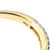10K Gold Double Band Diamond Wave and Gold Beaded Band Ring Size 7