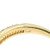 10K Gold Double Band Diamond Wave and Gold Beaded Band Ring Size 7