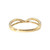 10K Gold Double Band Diamond Wave and Gold Beaded Band Ring Size 7